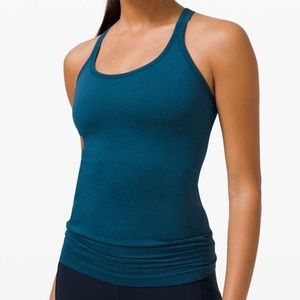 Lululemon Ebb To Street II Tank Top Sz 6 Teal
